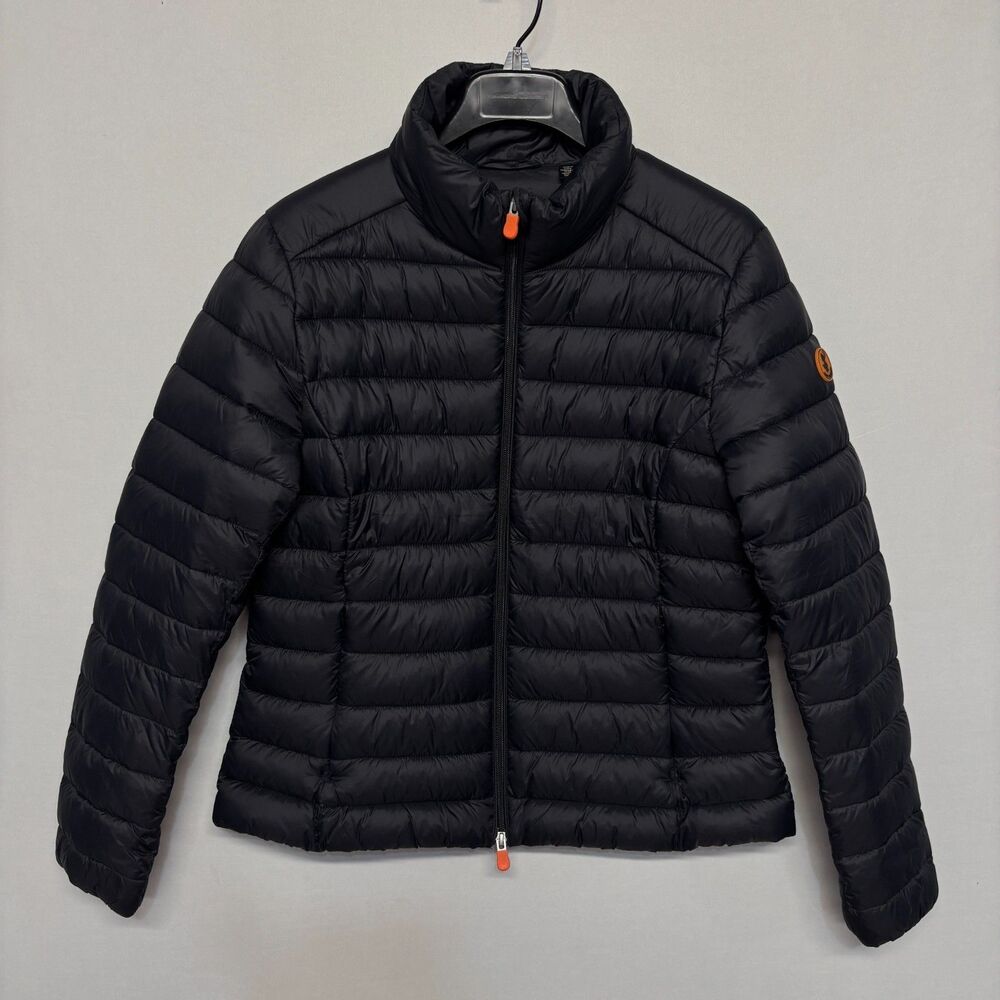 Save The Duck Women Ultra Light Puffer Jacket Size 4/XL X-Large Plumtech D132 23